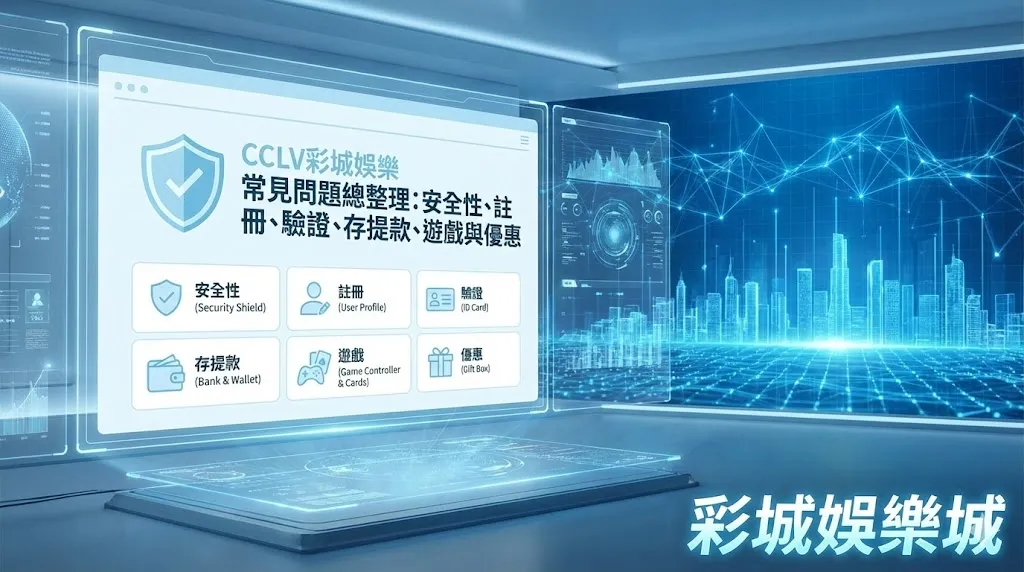 彩城娛樂 CCLV 常見問題總整理｜安全性、註冊流程、驗證機制、存提款與優惠一次完整解析