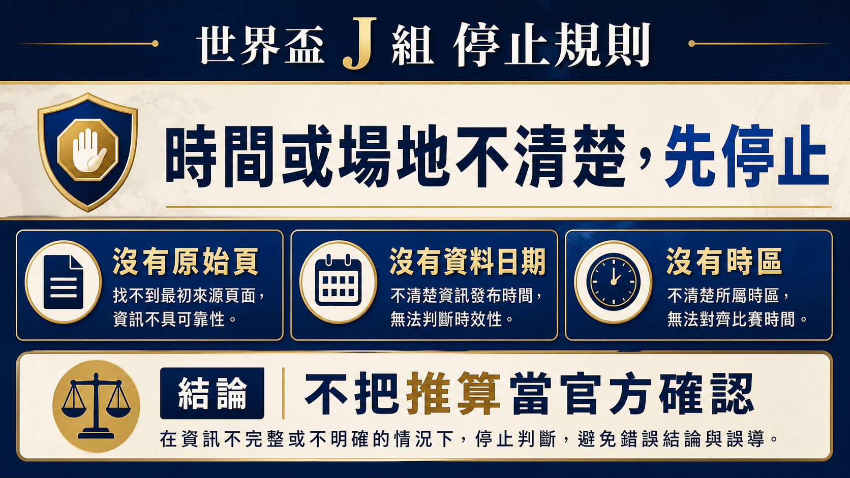 世界盃 J 組時間或場地資料缺日期、時區或原始頁時先停止