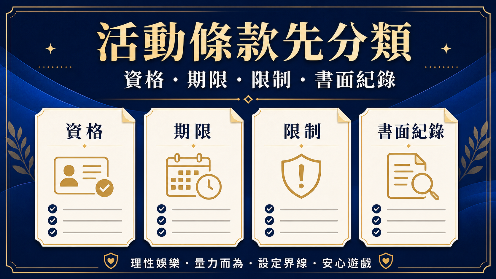 娛樂城活動條款怎麼看？資格、期限與條件整理方法