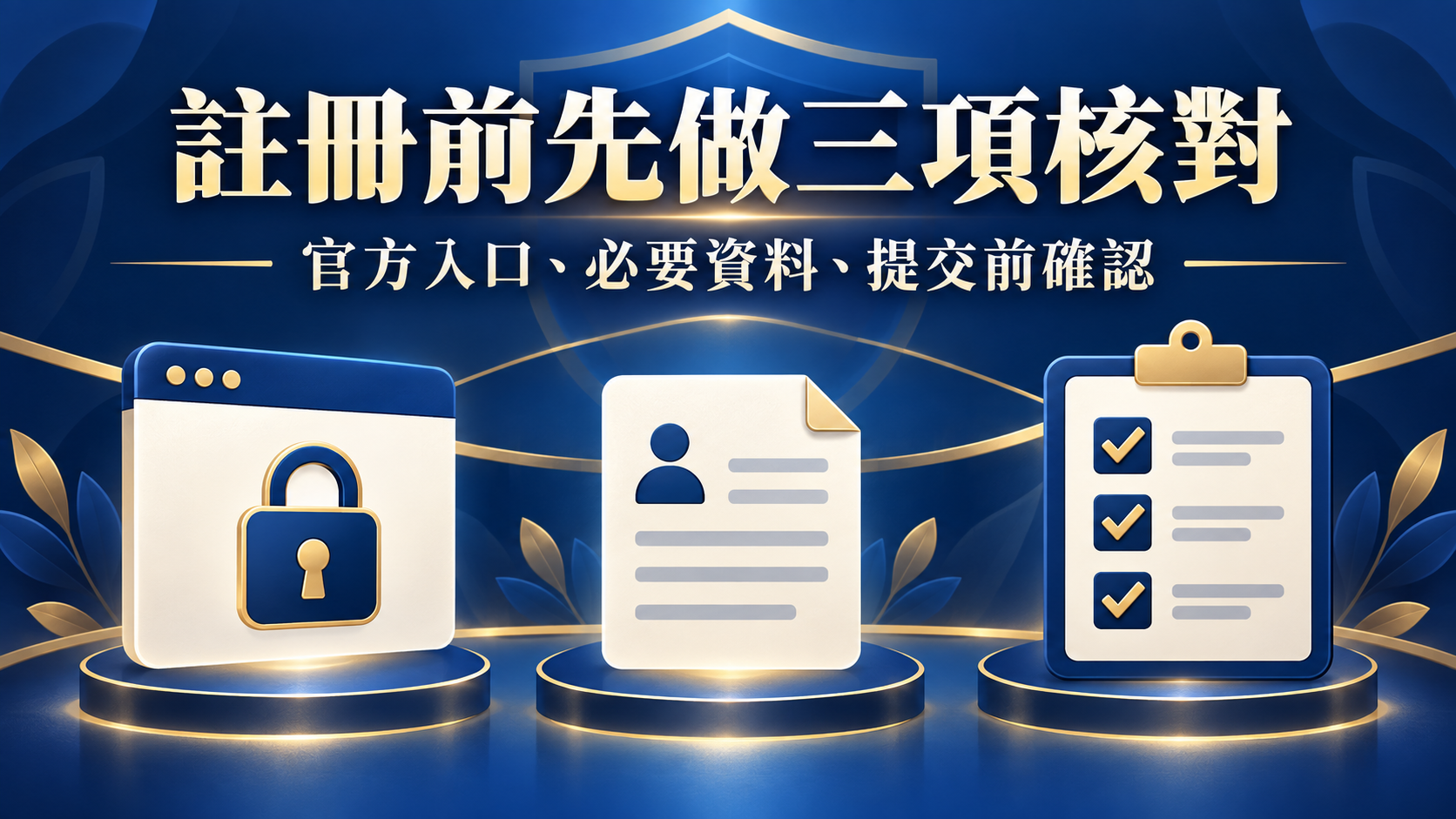 註冊前要準備哪些資料?先做資料最小化與官方入口核對