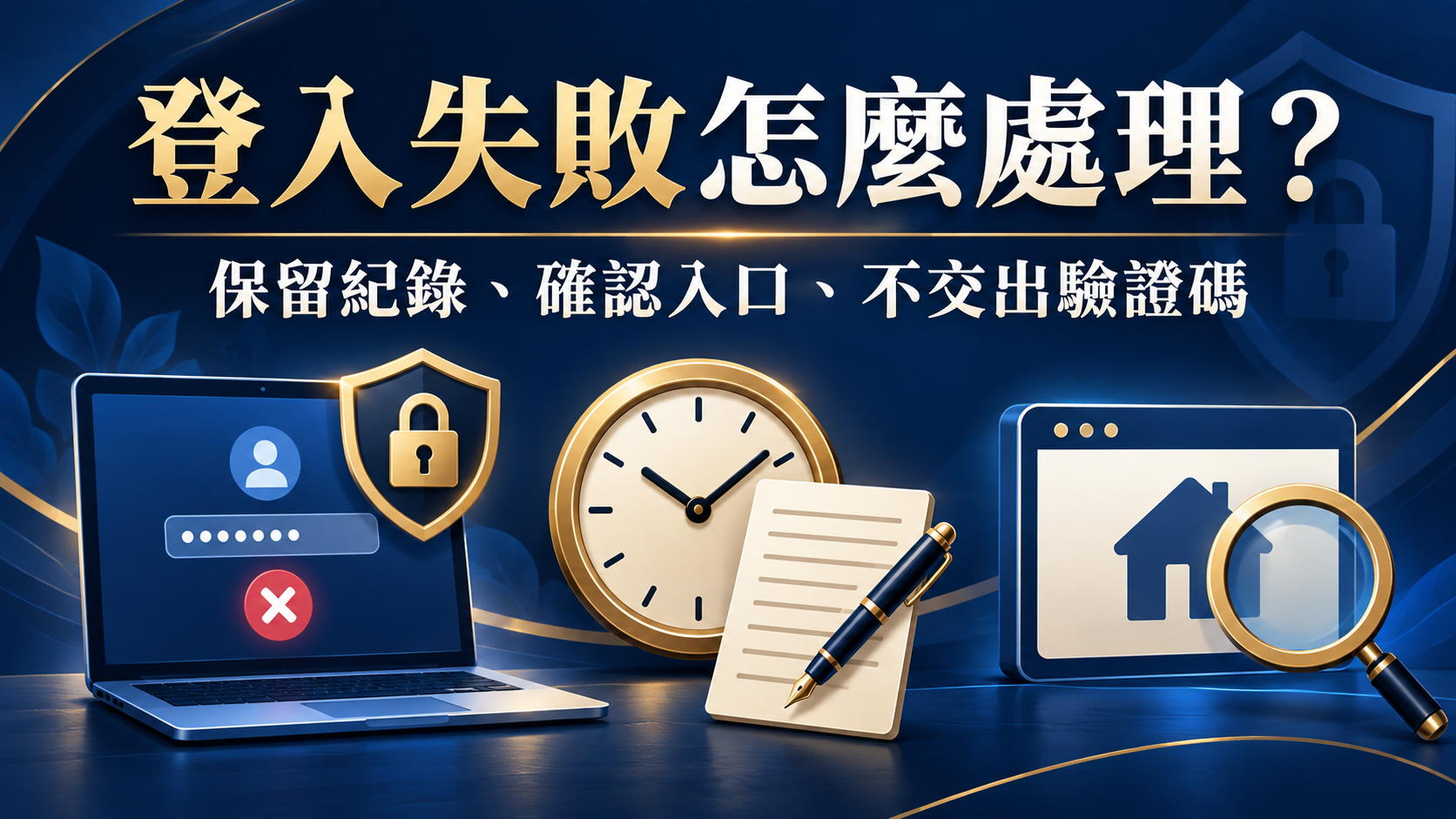 登入失敗或帳號鎖定怎麼處理?先保留紀錄再走官方復原