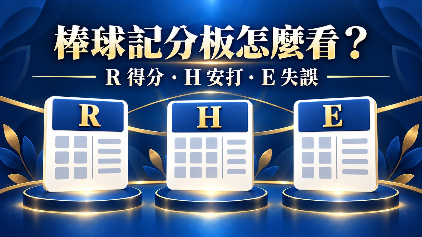 棒球記分板 R、H、E 怎麼看？安打多不代表比分領先